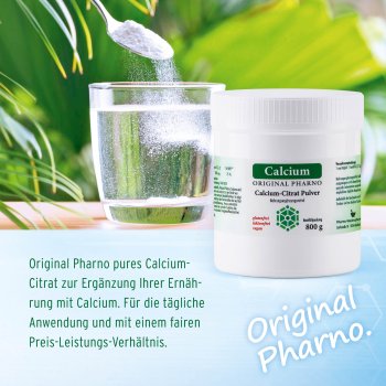 Calcium-Citrat Pulver 800g Etikett